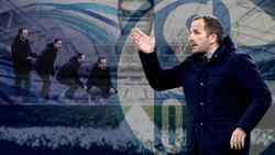 Schalke-Coach Manuel Baum ist äußert bemüht an der Seitenlinie