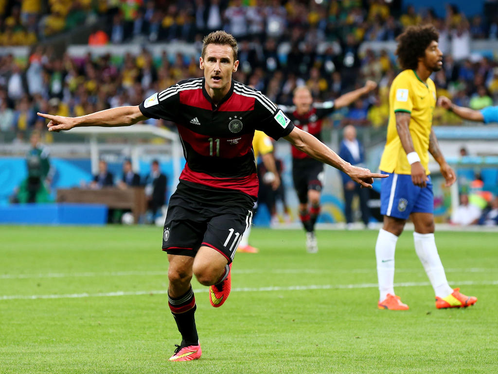 Miroslav Klose traf beim 7:1-Sieg gegen Brasilien zum letzten Mal für Deutschland