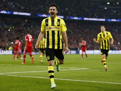 İlkay Gündoğan schreeuwt het uit als hij Borussia Dortmund op gelijke hoogte heeft gebracht met Bayern München. De middenvelder benut een penalty in de finale van de Champions League. (25-05-2013)