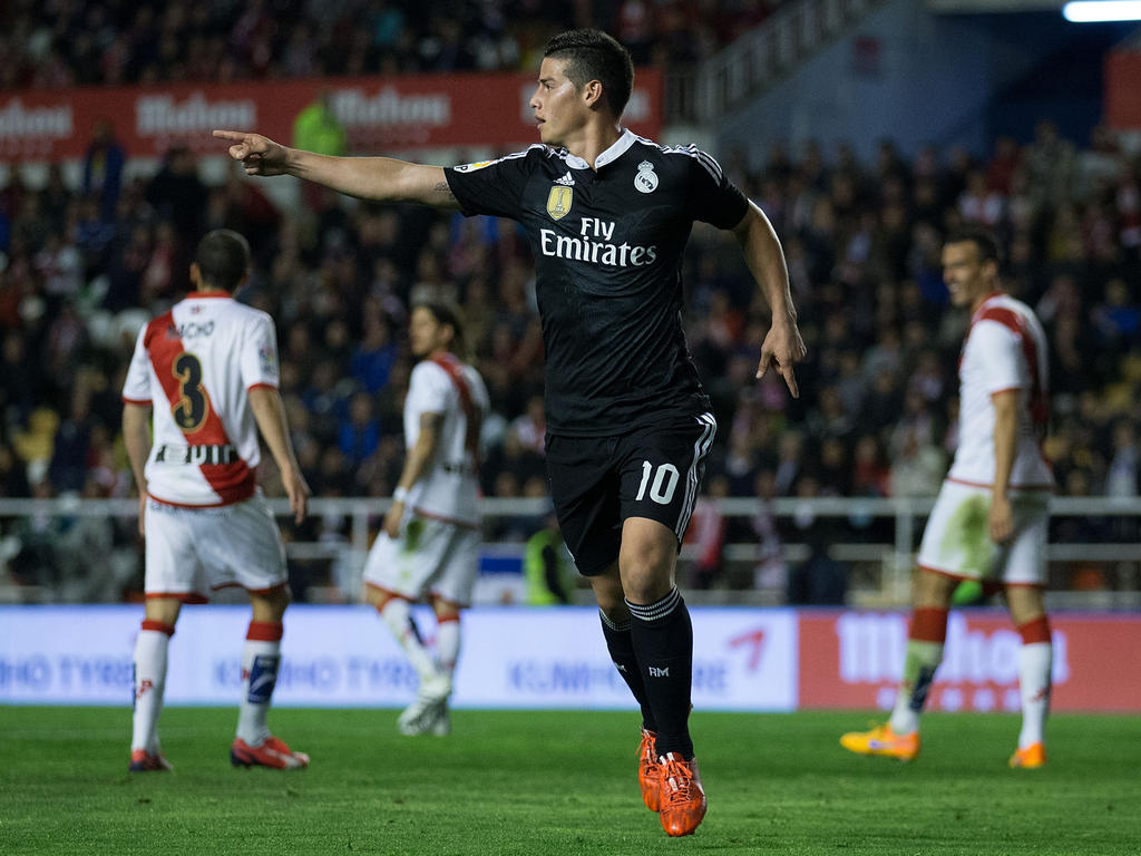 James anotó en la cancha del Rayo su primer gol en Liga desde el cuatro de febrero. (Foto: Getty) James anotó en la cancha del Rayo su primer gol en Liga desde el cuatro de febrero. (Foto: Getty)