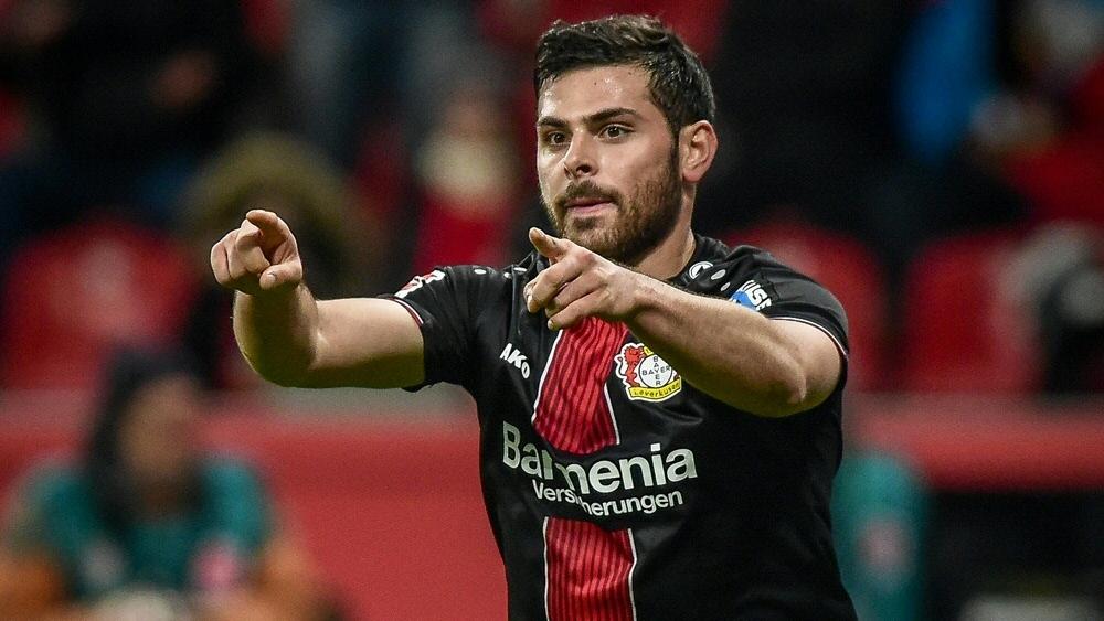 Mit Leverkusen erfolgreich: Kevin Volland Mit Leverkusen erfolgreich: Kevin Volland