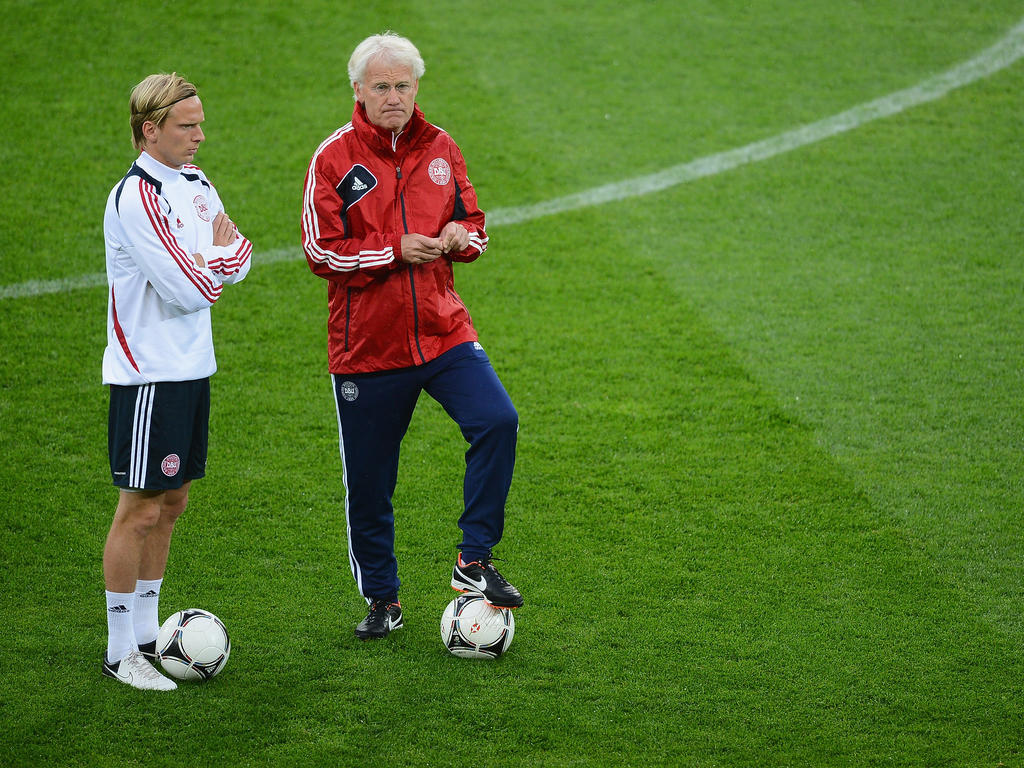 Morten Olsen (r.) wird nach EM 2016 nicht mehr Dänemarks Nationaltrainer sein