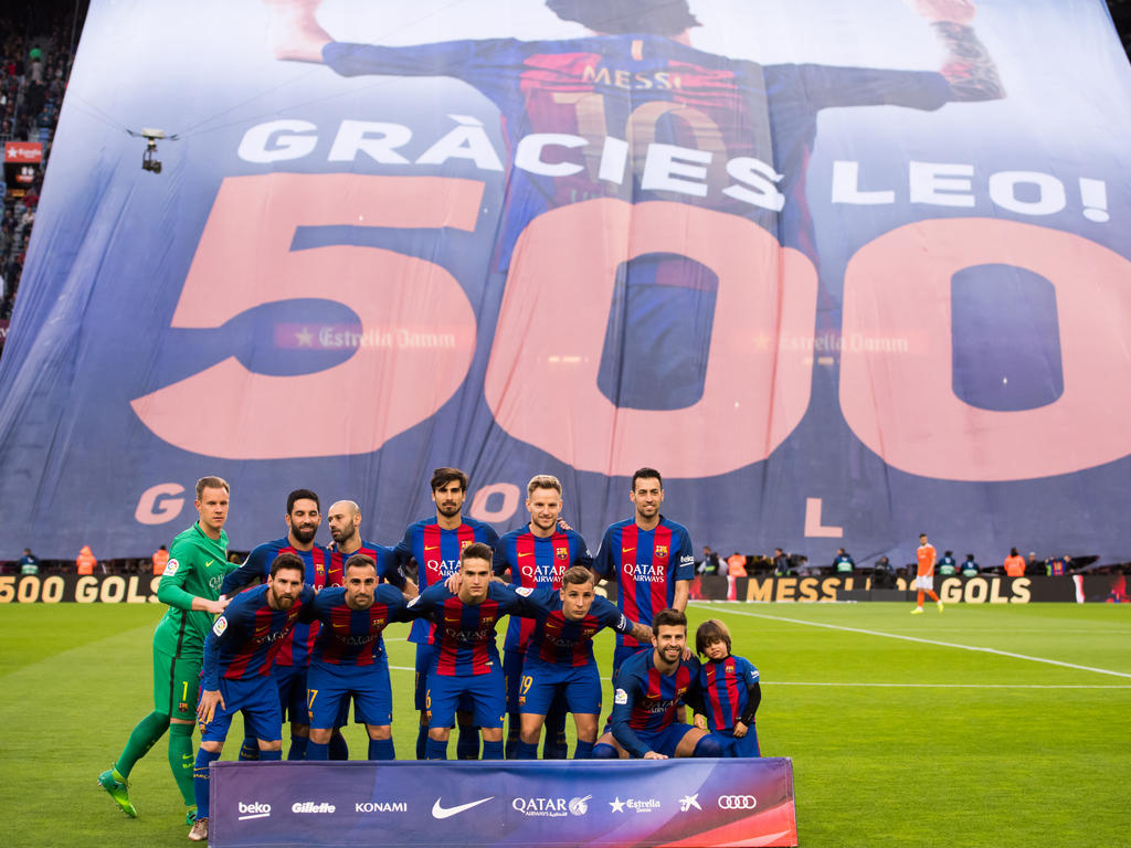 Messi, 500 goles con el Barça. (Foto: Getty)