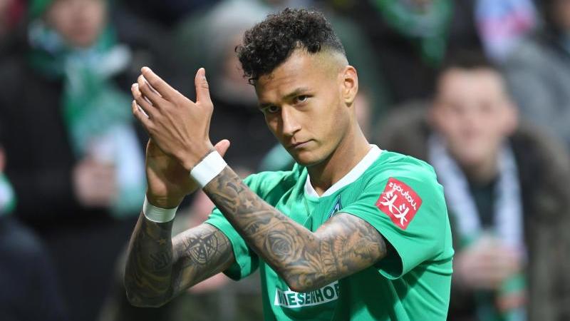 Verletzte sich beim Bremer Sieg gegen den BVB: Davie Selke Verletzte sich beim Bremer Sieg gegen den BVB: Davie Selke