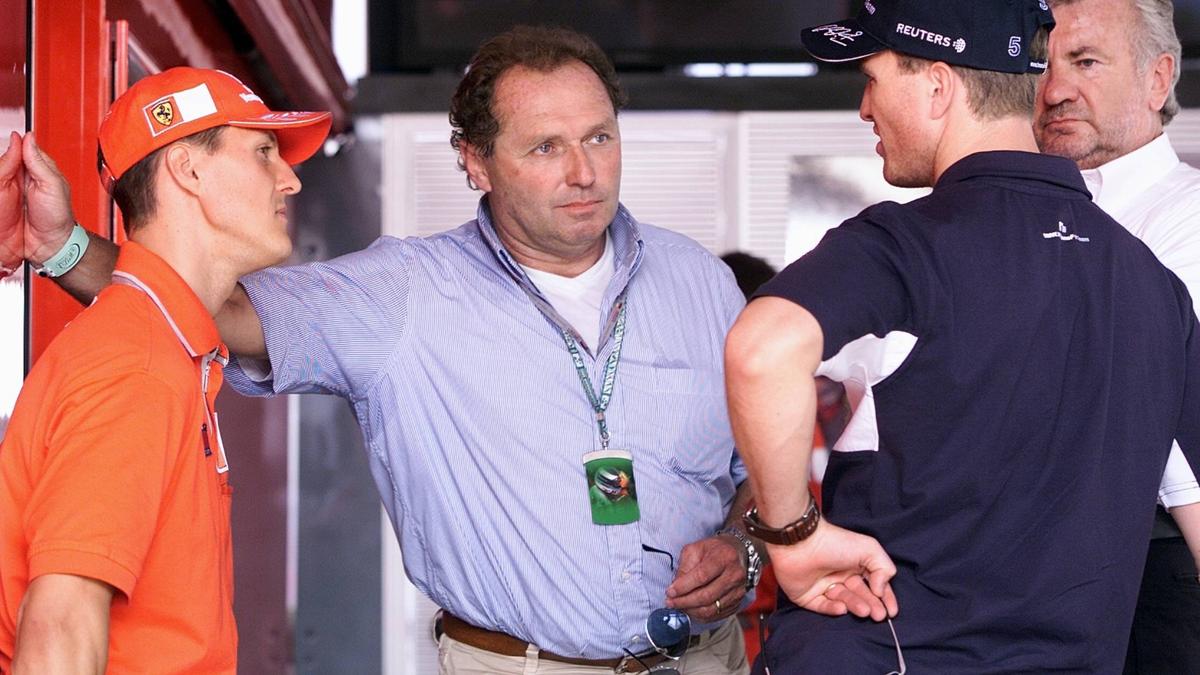 Jochen Mass im Gespräch mit Michael und Ralf Schumacher Jochen Mass im Gespräch mit Michael und Ralf Schumacher