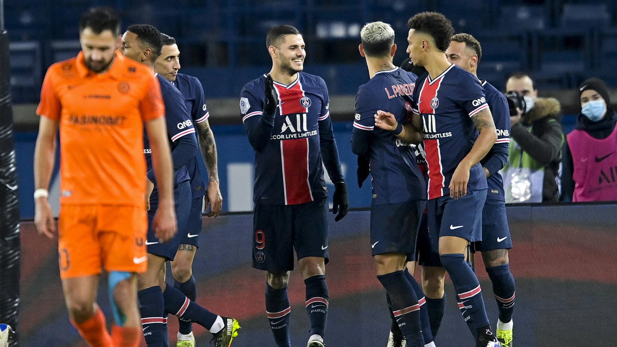 PSG setzte sich gegen Montpellier durch PSG setzte sich gegen Montpellier durch