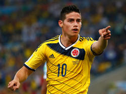 El colombiano James Rodríguez celebrando un gol. (Foto: Getty)