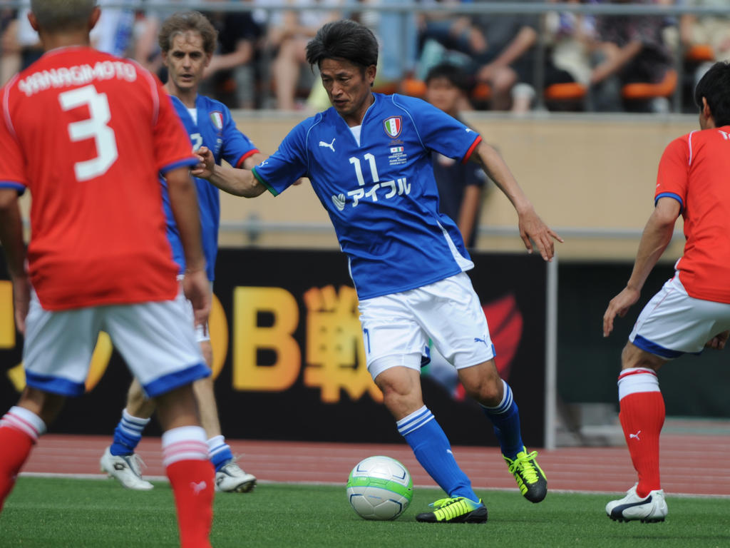 Miura en un partidos de leyendas de la J-League. (Foto: Getty)