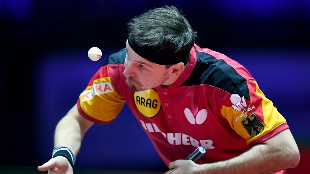 Mit Partner Franziska im Achtelfinale: Timo Boll Mit Partner Franziska im Achtelfinale: Timo Boll