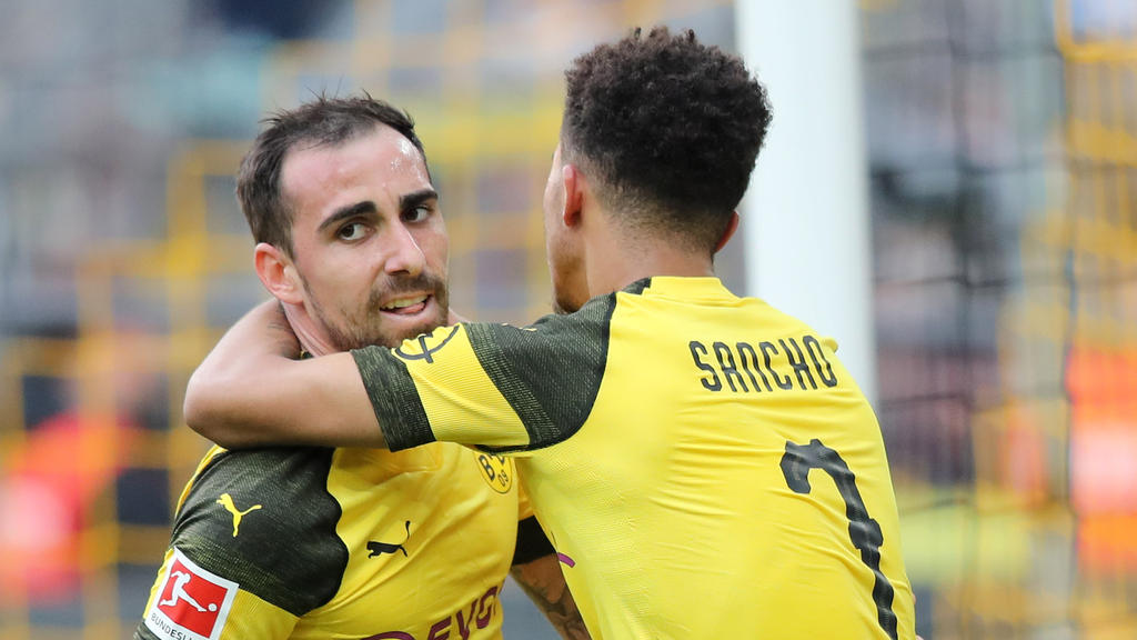 Paco Alcácer und Jadon Sancho erzielten zusammen fünf Tore für den BVB
