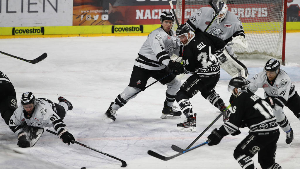 Die Kölner Haie und die Düsseldorfer EG verzichten im Derby auf ihre Wappentiere Die Kölner Haie und die Düsseldorfer EG verzichten im Derby auf ihre Wappentiere