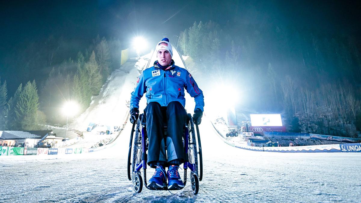 Skispringer Lukas Müller ist seit seinem Sturz im Jahr 2016 querschnittsgelähmt Skispringer Lukas Müller ist seit seinem Sturz im Jahr 2016 querschnittsgelähmt
