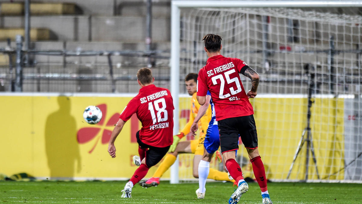 Nils Petersen sorgte für den Sieg des SC Freiburg gegen Hertha BSC