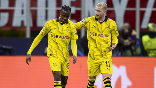 Jamie Bynoe-Gittens (l.) traf zuletzt zweimal für den BVB