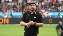 Kölns Trainer Steffen Baumgart ist sich unsicher in der Podolski-Frage