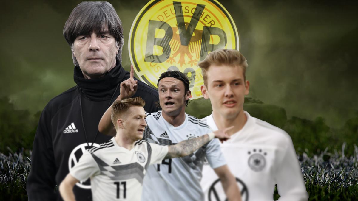 Drei BVB-Spieler in der Nationalmannschaft: Nico Schulz, Julian Brandt und Marco Reus Drei BVB-Spieler in der Nationalmannschaft: Nico Schulz, Julian Brandt und Marco Reus