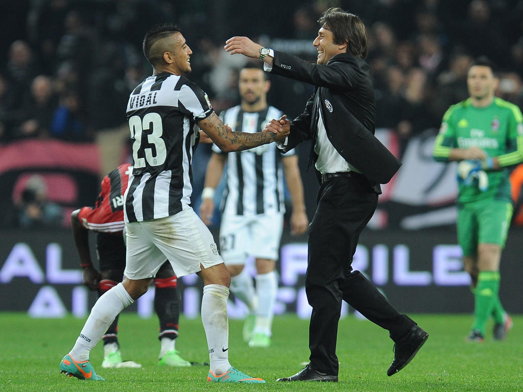 Vidal und Conte holten mit Juventus Turin drei Meisterschaften