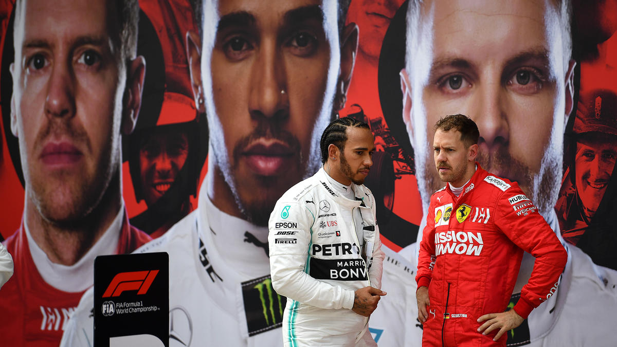 Welche Schulnoten haben Lewis Hamilton (l.) und Sebastian Vettel verdient? Welche Schulnoten haben Lewis Hamilton (l.) und Sebastian Vettel verdient?