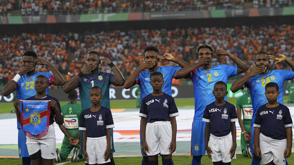 Die Spieler aus dem Kongo haben ein Zeichen gegen Gewalt im Ostkongo gesetzt.