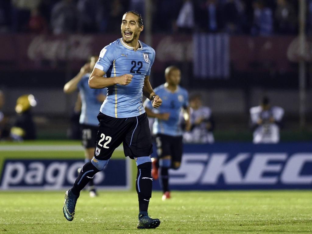Martín Cáceres marcó el tercero definitivo para Uruguay. (Foto: Imago)