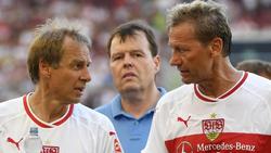 Alte Weggefährten beim VfB Stuttgart: Jürgen Klinsmann (l.) und Guido Buchwald