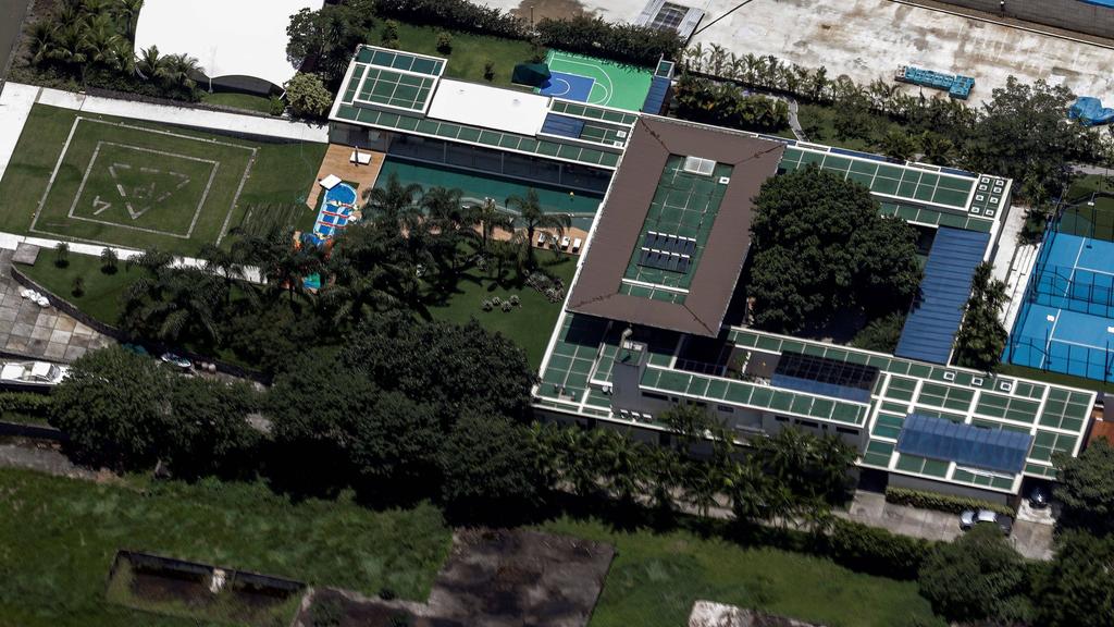 Foto aérea de la propiedad de Neymar en Brasil.