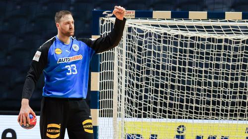 Deutschlands Torhüter Andreas Wolff jubelt beim WM-Spiel gegen Ägypten