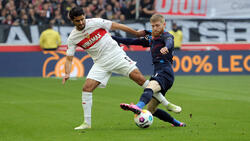 Mahmoud Dahoud (l.) spielt derzeit auf Leihbasis beim VfB Stuttgart