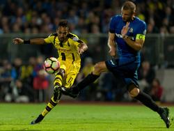 Aubameyang (l.) macht Jagd die Torjäger-Kanone