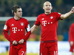 Robben (r.) und Lahm sind fit für das Topspiel gegen Leipzig