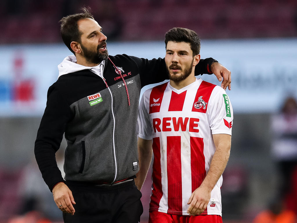 Effzeh-Coach Stefan Ruthenbeck (l.) und Torschütze Milos Jojic können mit dem Remis leben Effzeh-Coach Stefan Ruthenbeck (l.) und Torschütze Milos Jojic können mit dem Remis leben