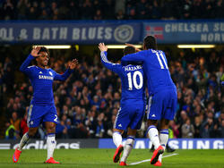 Eden Hazard (#10.) marcó el 1-0 del Chelsea ante el Stoke City. (Foto: Getty)