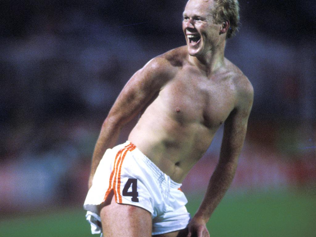 Ronald Koeman nach dem Triumph gegen Deutschland 1988
