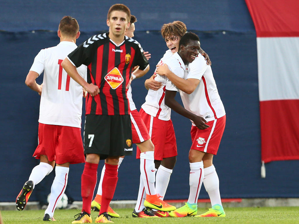 Der Nachwuchs von RB Salzburg feierte einen 5:0-Kantersieg gegen Vardar Skopje
