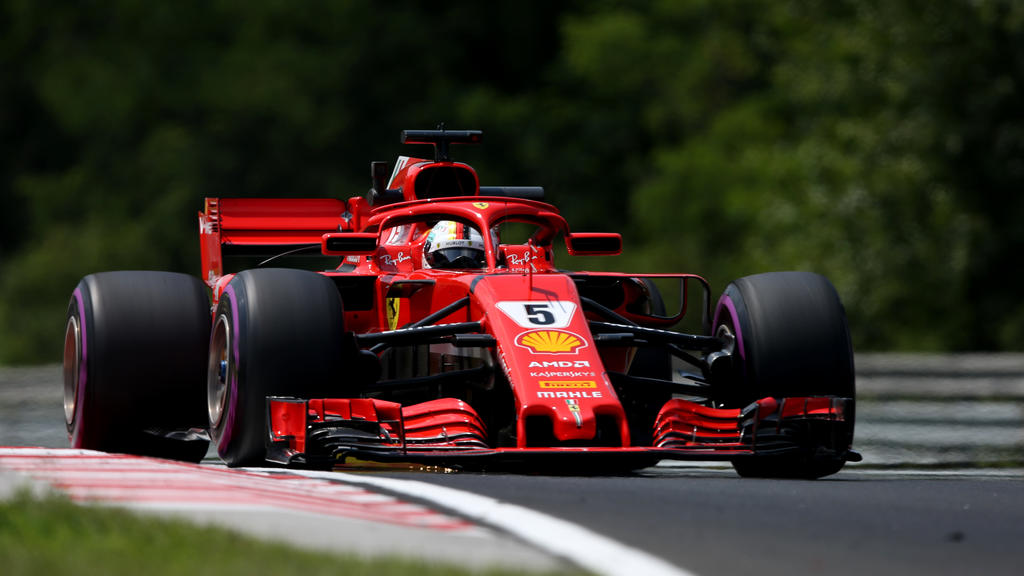 Sebastian Vettel fährt die Bestzeit im zweiten Training am Hungaroring Sebastian Vettel fährt die Bestzeit im zweiten Training am Hungaroring