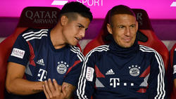 James' (l.) Zukunft ist ebenso ungeklärt wie die von Arjen Robben