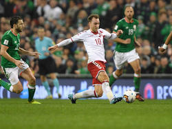 Christian Eriksen traf im Rückspiel gegen Irland dreifach