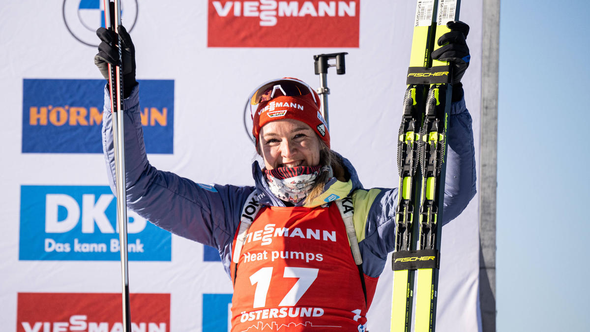 Denise Herrmann-Wick bei ihrem Biathlon-Abschied in Oslo