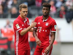 Joshua Kimmich (l.) und Kingsley Coman sollen beim FC Bayern bleiben