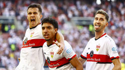 Der VfB Stuttgart jubelt über den Derby-Sieg