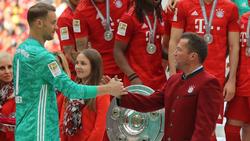 Manuel Neuer und Lothar Matthäus bejubelten in der Vorsaison gemeinsam die Meisterschaft des FC Bayern