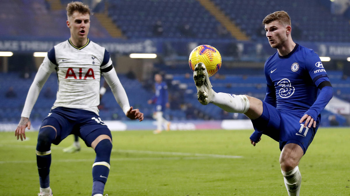 Timo Werner (r.) blieb gegen Tottenham am Sonntag blass Timo Werner (r.) blieb gegen Tottenham am Sonntag blass