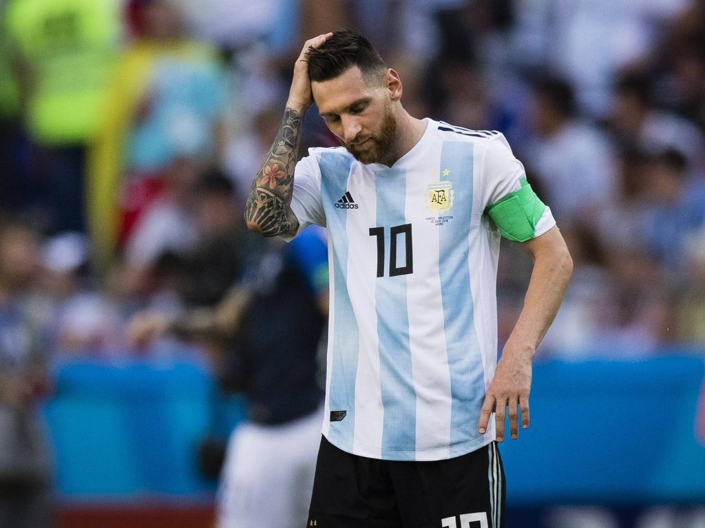 Messi se lamenta durante un encuentro del Mundial. (Foto: Getty)