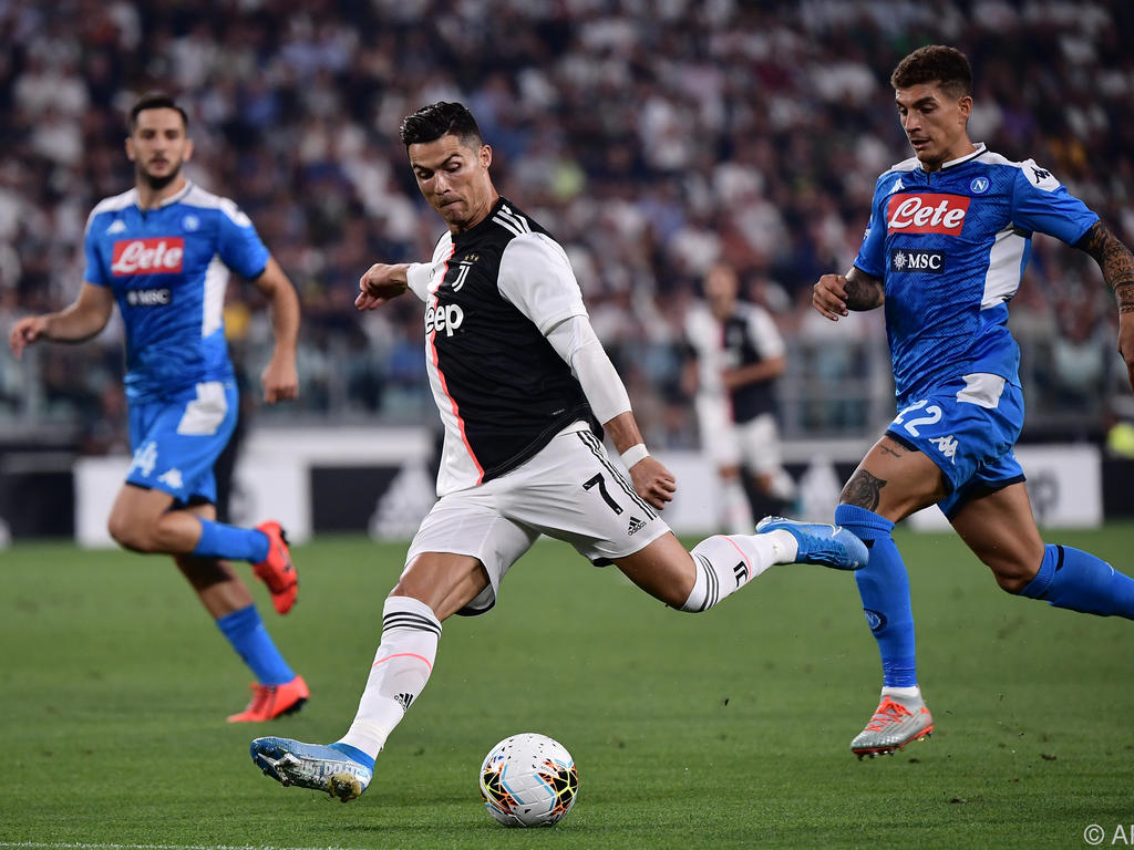 Cristiano marcó el tercer gol de la Juve contra el Nápoles.