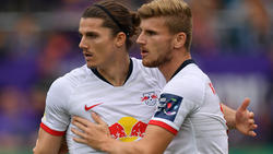Spielen zusammen bei RB Leipzig: Marcel Sabitzer (l.) und Timo Werner