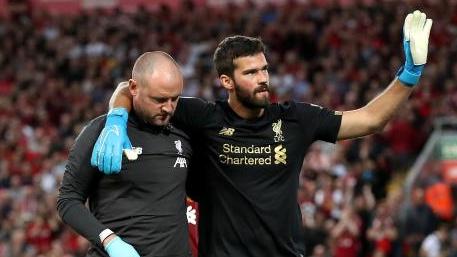 Muss weiter pausieren: Liverpool-Keeper Alisson Becker Muss weiter pausieren: Liverpool-Keeper Alisson Becker