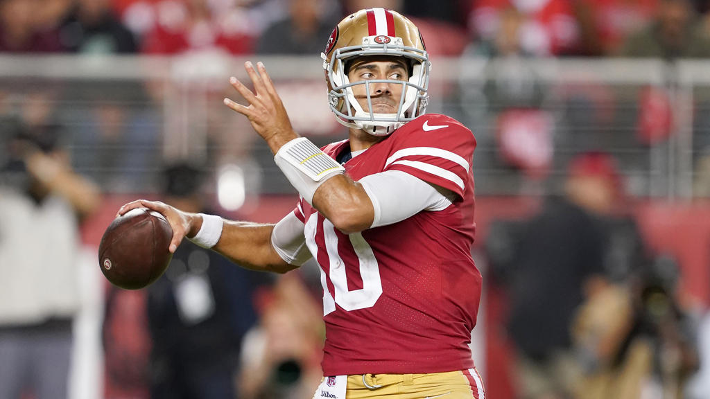 Warf für 181 Yards und zwei Touchdowns: Quarterback Jimmy Garoppolo Warf für 181 Yards und zwei Touchdowns: Quarterback Jimmy Garoppolo