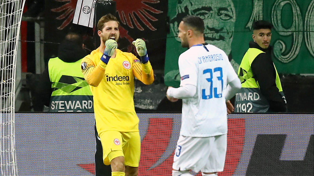 Kevin Trapp will im Rückspiel in Mailand mit der SGE jubeln Kevin Trapp will im Rückspiel in Mailand mit der SGE jubeln