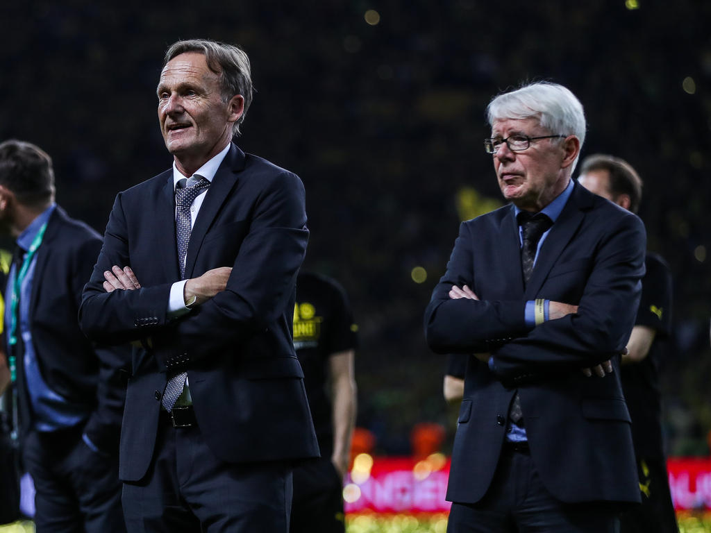 Rauball (r.) stärkt Watzke den Rücken bei Borussia Dortmund