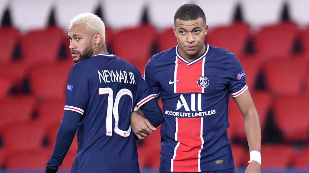 Starstürmer von Paris Saint-Germain: Neymar (l.) und Kylian Mbappe
